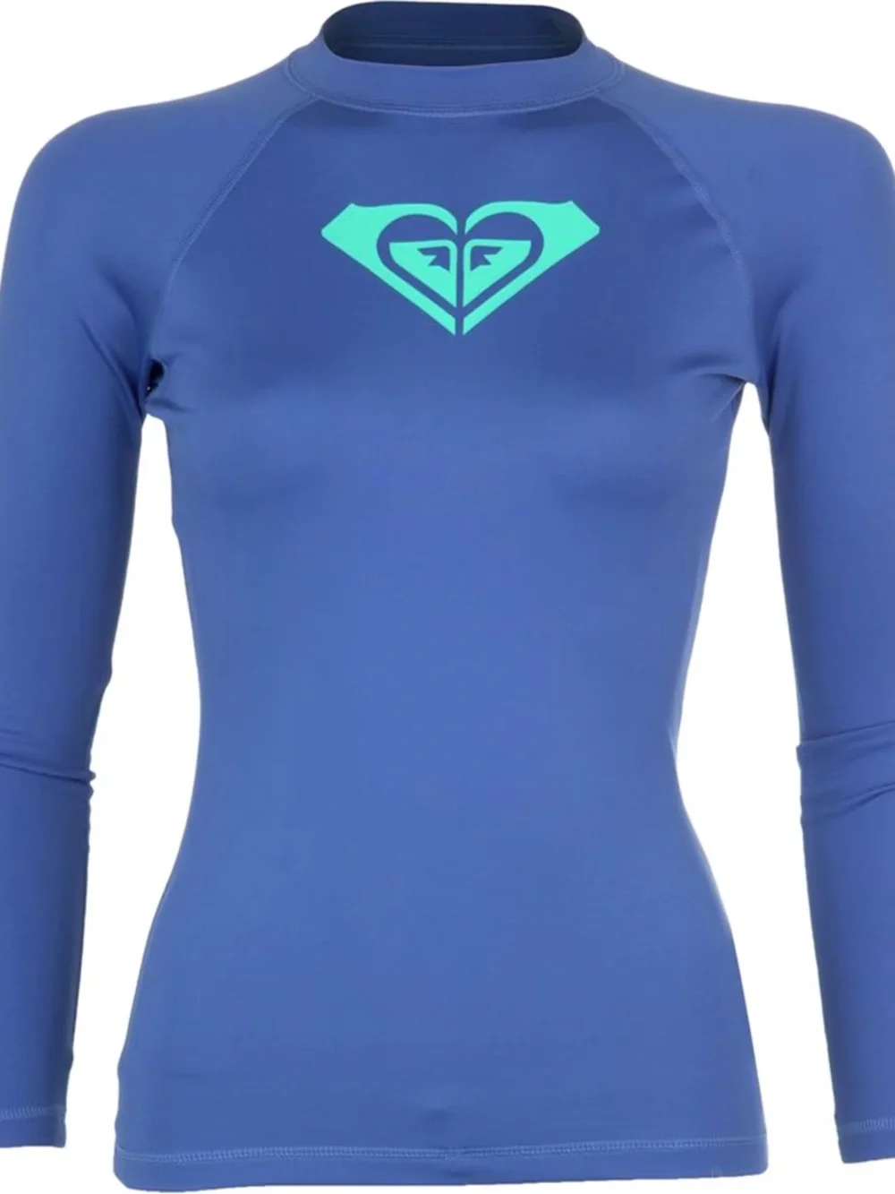 Roxy Girls Blue Long Sleeve Rash Guard UV Swim Top Surf Fishing Boat Hawaii M